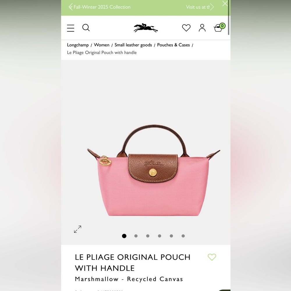 LE PLIAGE ORIGINAL POUCH WITH HANDLE
Marshmallow